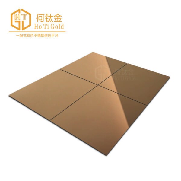 htg 05mirror rose gold stainless steel sheet