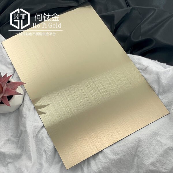 hairline champagne gold stainless steel sheet