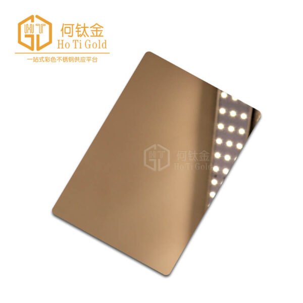 htg 05mirror rose gold stainless steel sheet