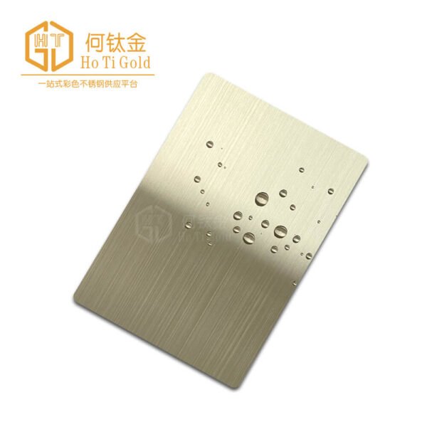 hairline champagne gold stainless steel sheet