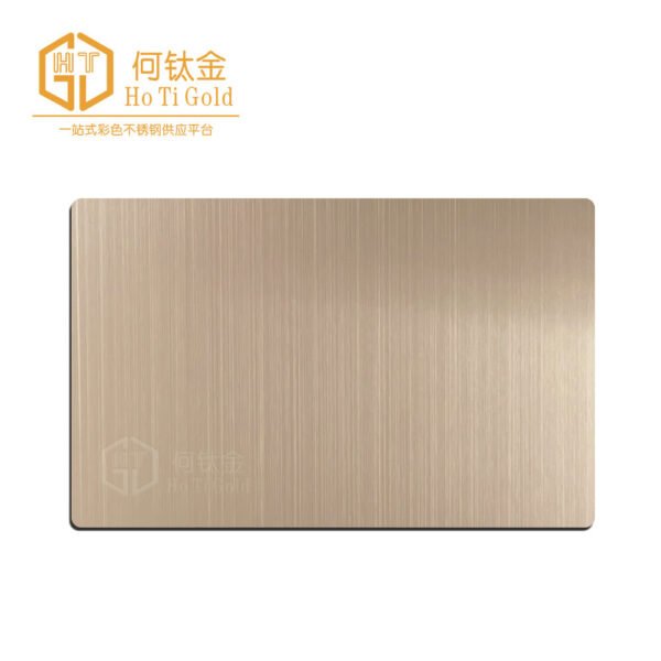 hairline tea gold stainless steel sheet