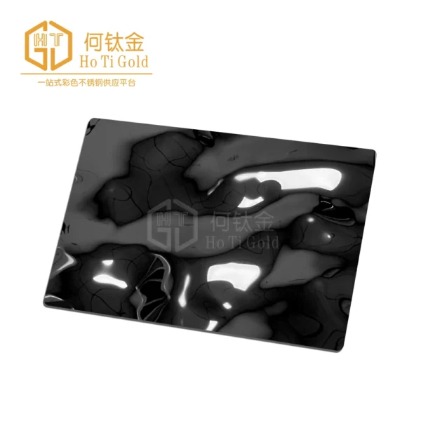 black big water ripple stainless steel sheet