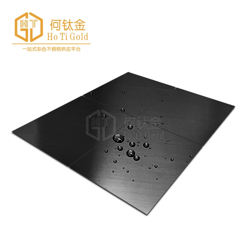 black brushed stainless steel sheet