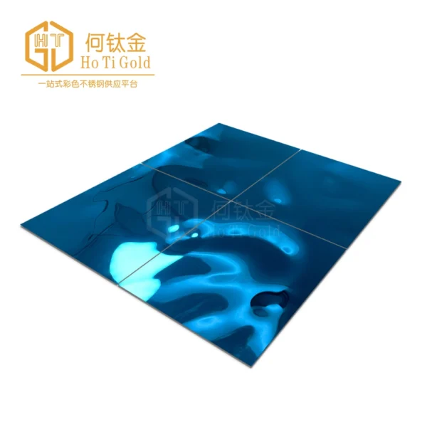 blue flow water ripple stainless steel sheet