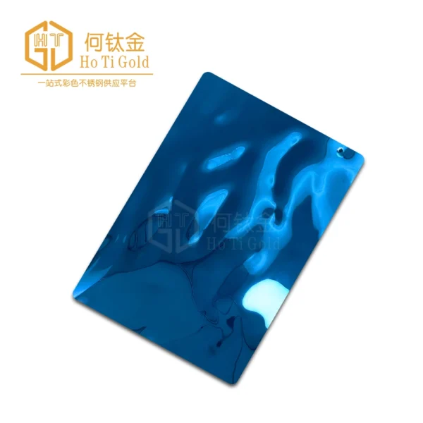 blue flow water ripple stainless steel sheet