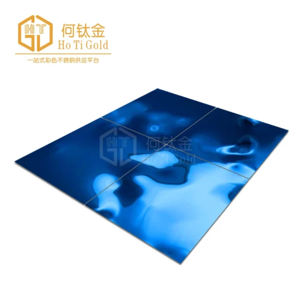 blue shallow water ripple stainless steel sheet