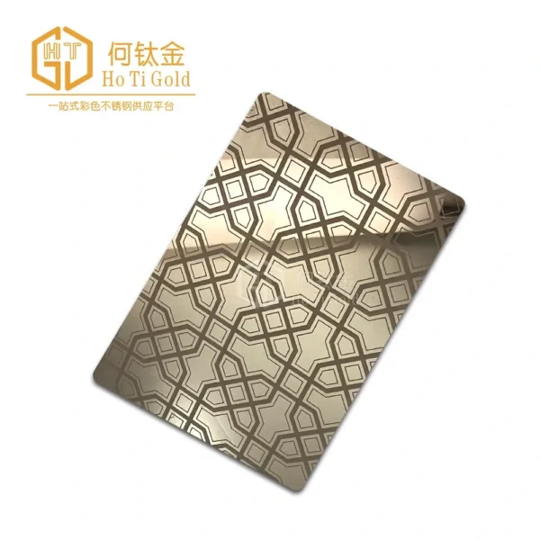 bronze mirror etched stainless steel sheet