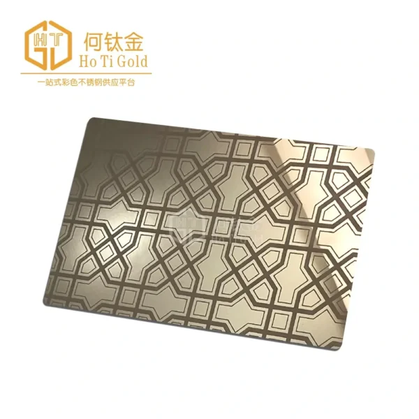 bronze mirror etched stainless steel sheet