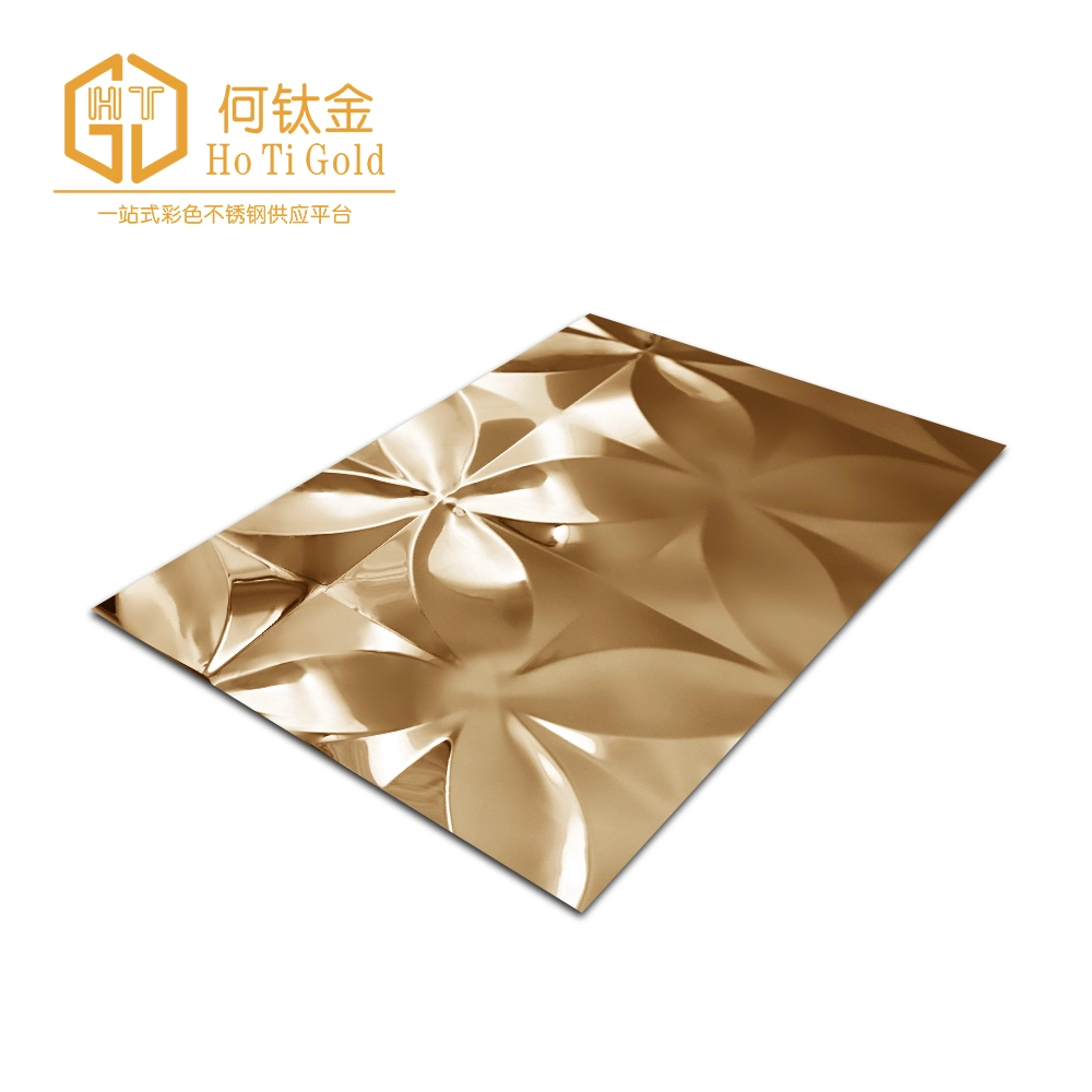 classic lotus leaf gold embossed stainless steel sheet