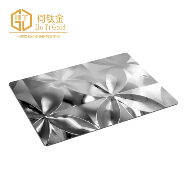 classic lotus leaf silver embossed stainless steel sheet