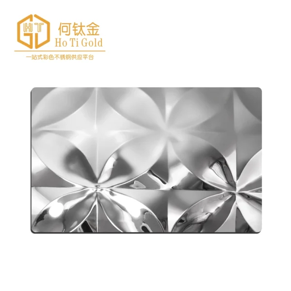 classic lotus leaf silver embossed stainless steel sheet