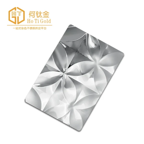 classic lotus leaf silver embossed stainless steel sheet