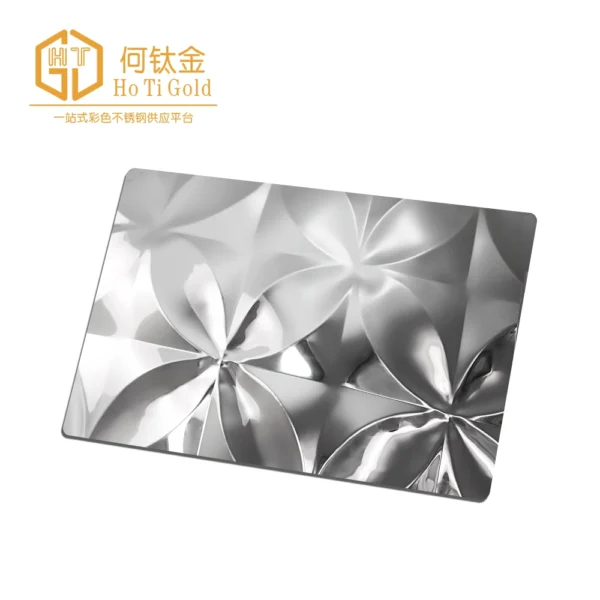 classic lotus leaf silver embossed stainless steel sheet