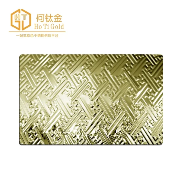 classical gold embossed stainless steel sheet