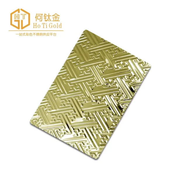 classical gold embossed stainless steel sheet