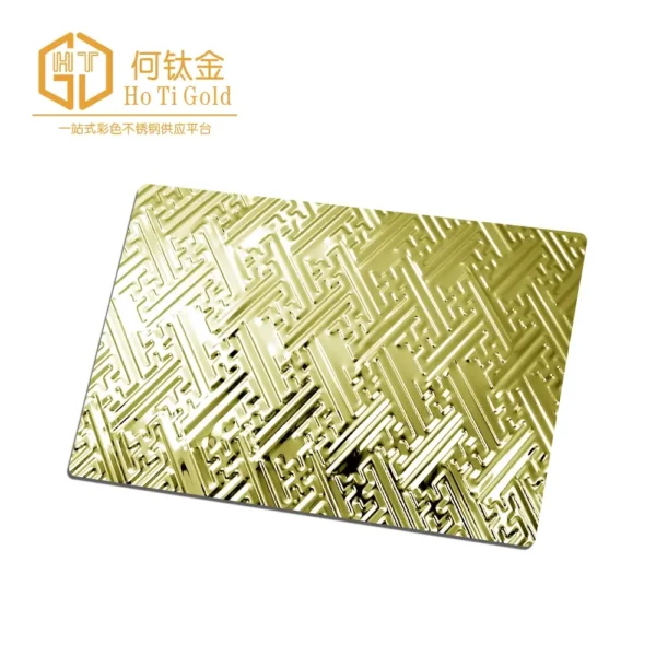 classical gold embossed stainless steel sheet