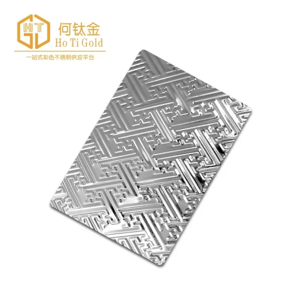 classical silver embossed stainless steel sheet