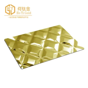 diamond gold embossed stainless steel sheet