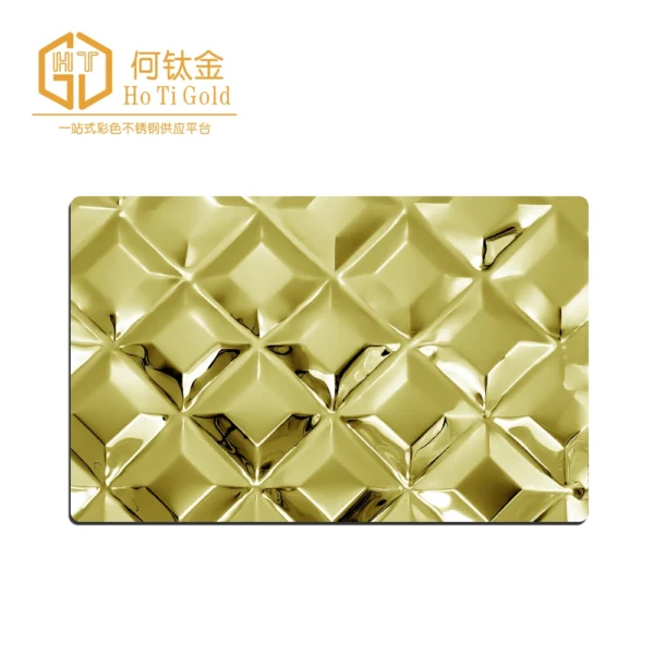 diamond gold embossed stainless steel sheet