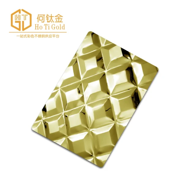 diamond gold embossed stainless steel sheet