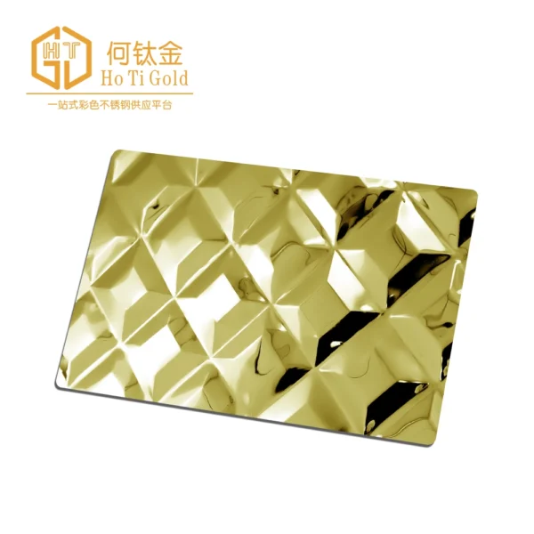 diamond gold embossed stainless steel sheet