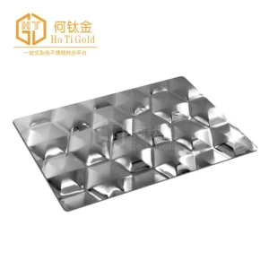 hexagon silver embossed stainless steel sheet