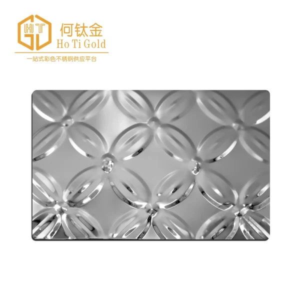 leaf silver embossed stainless steel sheet