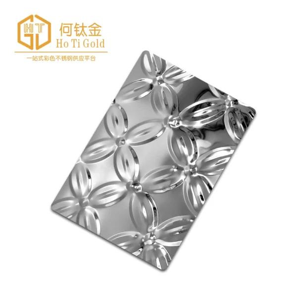 leaf silver embossed stainless steel sheet