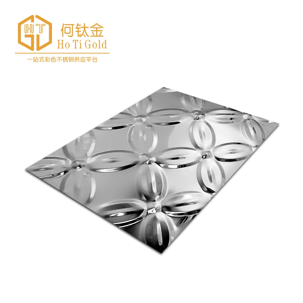 leaf silver embossed stainless steel sheet