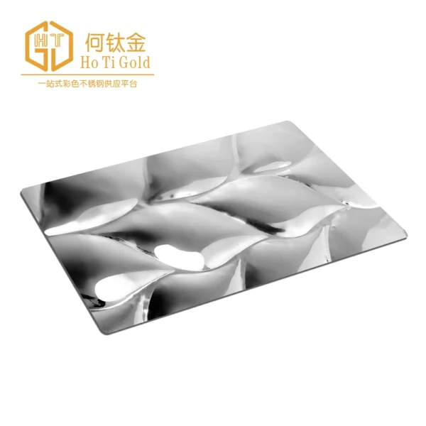 lotus leaf silver embossed stainless steel sheet