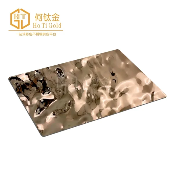 rose gold medium water ripple stainless steel sheet