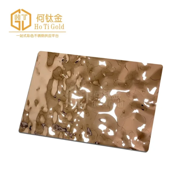 rose gold medium water ripple stainless steel sheet