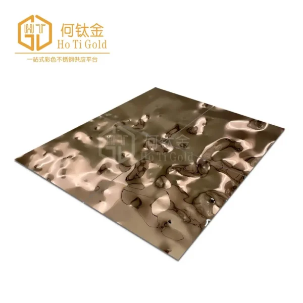 rose gold medium water ripple stainless steel sheet