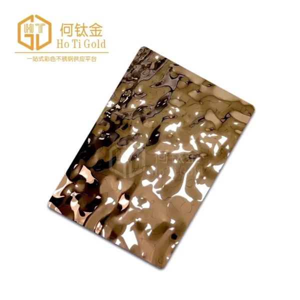 rose gold medium water ripple stainless steel sheet