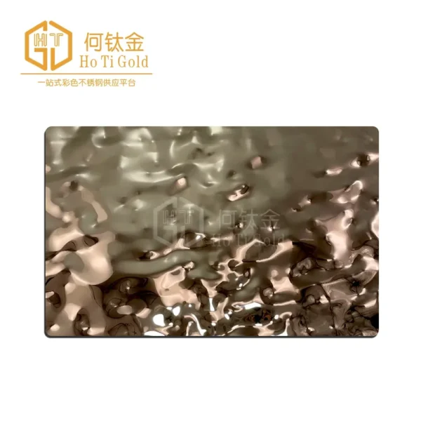 rose gold medium water ripple stainless steel sheet