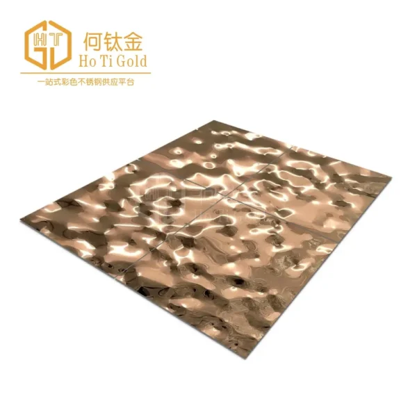 rose gold small water ripple stainless steel sheet