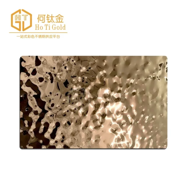 rose gold small water ripple stainless steel sheet