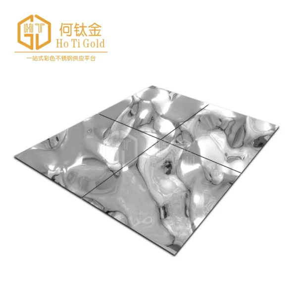 silver medium water ripple stainless steel sheet