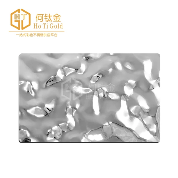 silver medium water ripple stainless steel sheet