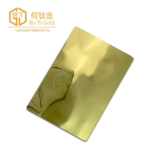 titanium gold big water ripple stainless steel sheet