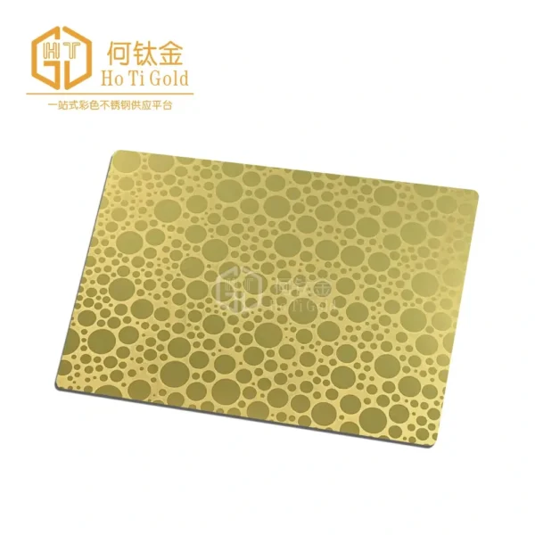 titanium gold mirror etched stainless steel sheet