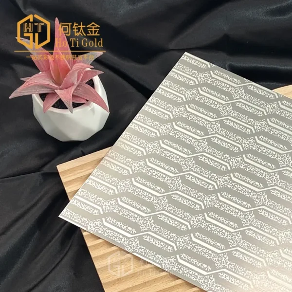 titanium silver brushed etched stainless steel sheet