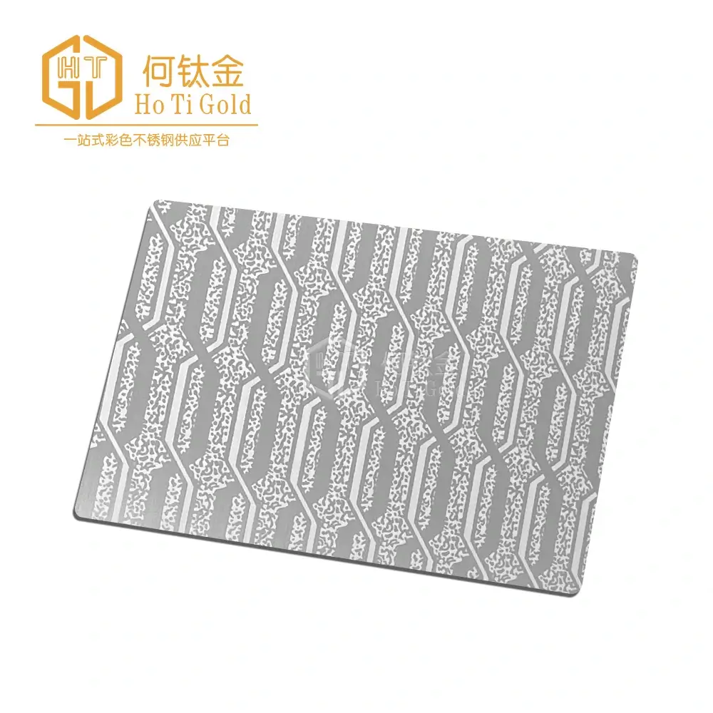 titanium silver brushed etched stainless steel sheet