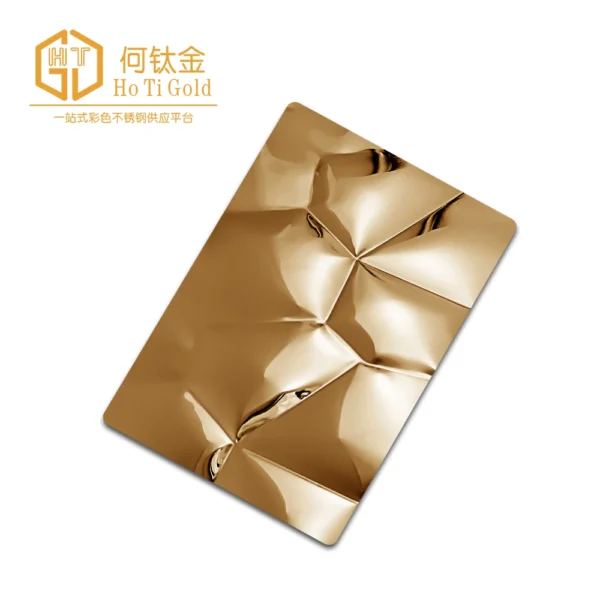 water cube rose gold embossed stainless steel sheet
