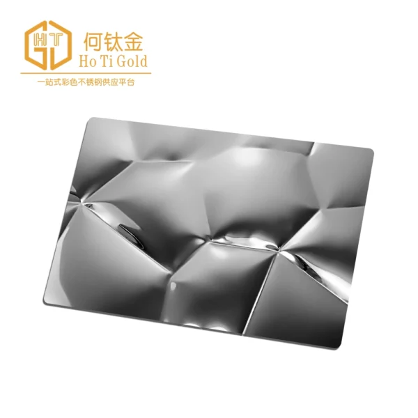 water cube silver embossed stainless steel sheet