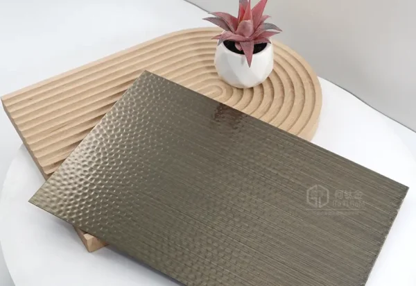 hairline antique bronze honeycomb a stainless steel sheet