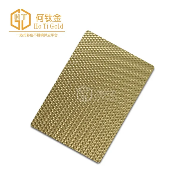 mirror gold small dots stainless steel sheet