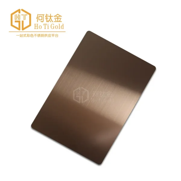 hairline tea gold shiny afp stainless steel sheet