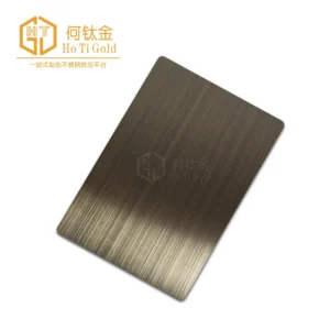 hairline antique bronze shiny stainless steel sheet