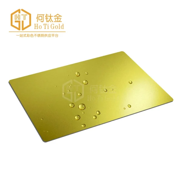 sand blasted zr brass gold+afp stainless steel sheet